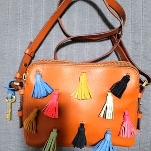 Fossil Crossbody Bag Excellent Condition Camel Color.